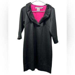 Gretchen Scott Designs Women’s Size Small Black Dress with Vibrant Pink Interior